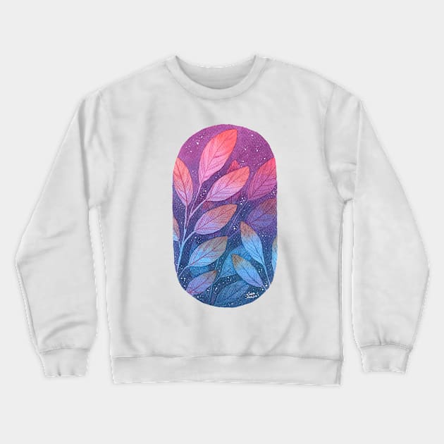 Night leaves Crewneck Sweatshirt by alinailustra